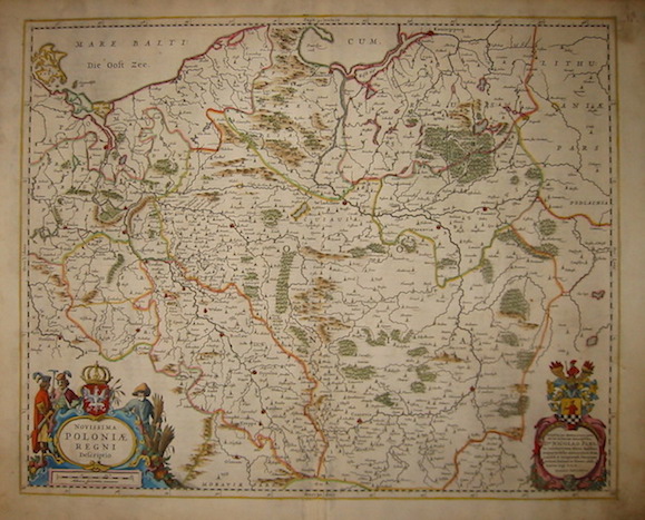 Janssonius Johannes (1588-1664) Novissima Poloniae Regni Descriptio 1660 ca. Amsterdam